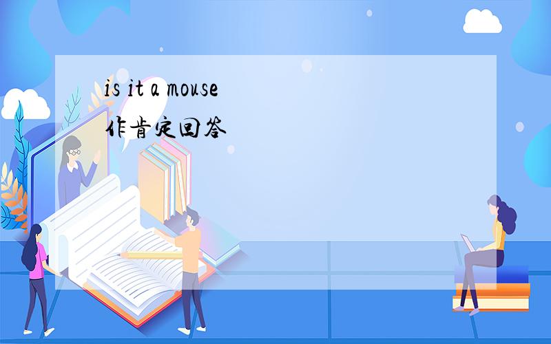 is it a mouse 作肯定回答