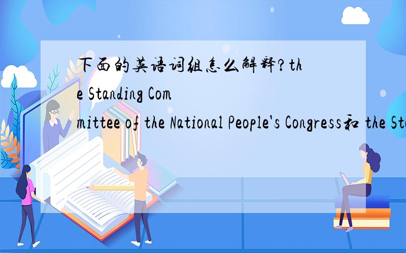 下面的英语词组怎么解释?the Standing Committee of the National People's Congress和 the Standing Committee of the Political Bureau of the CPC Central Committee?
