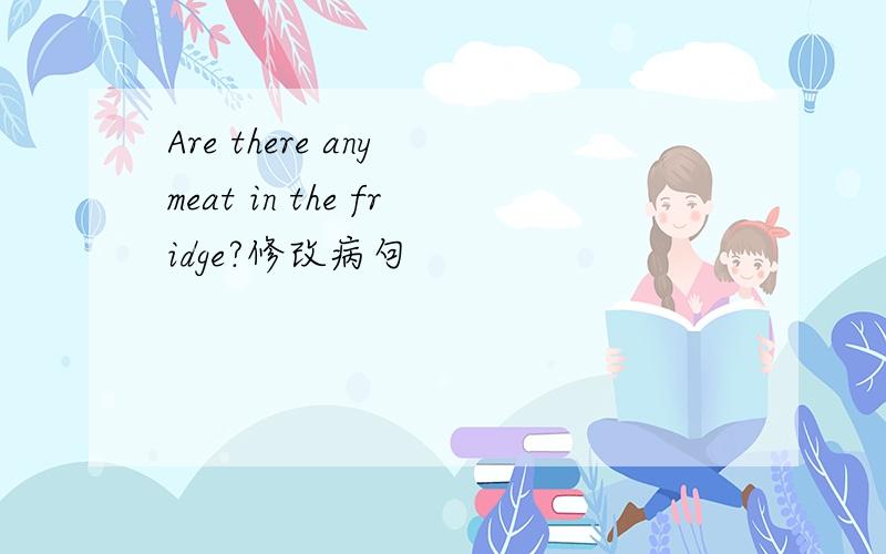 Are there any meat in the fridge?修改病句